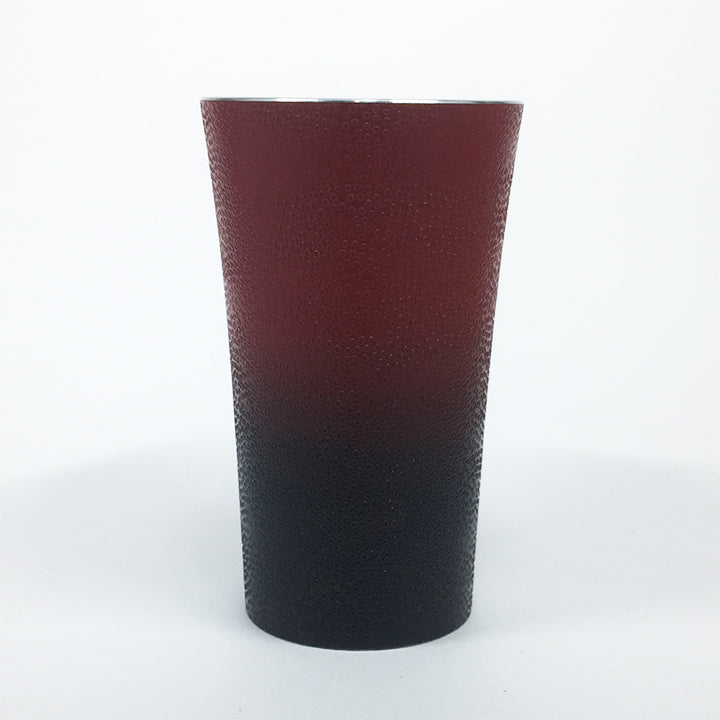 大阪浪華錫器タンブラー | 津軽仕上げ 微粒面 | 赤 | 大阪錫器