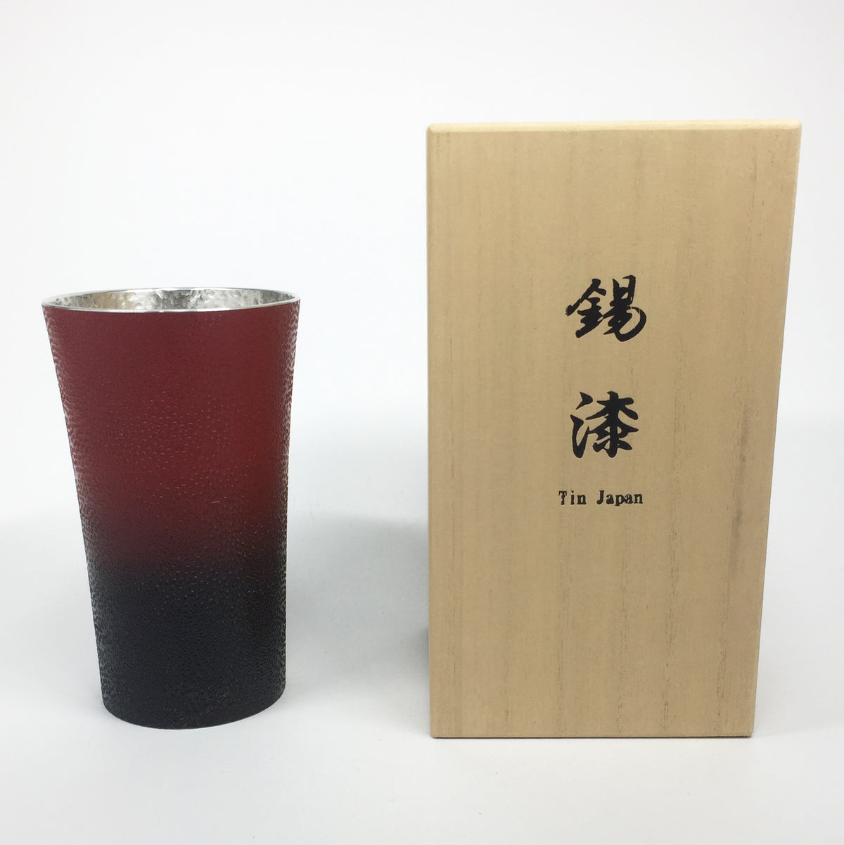大阪浪華錫器タンブラー | 津軽仕上げ 微粒面 | 赤 | 大阪錫器