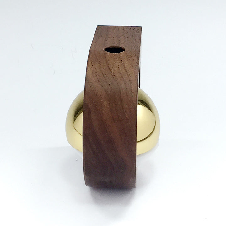 ドアベル | 高岡銅器 もりのね 丸 | ウォールナット | 小泉製作所