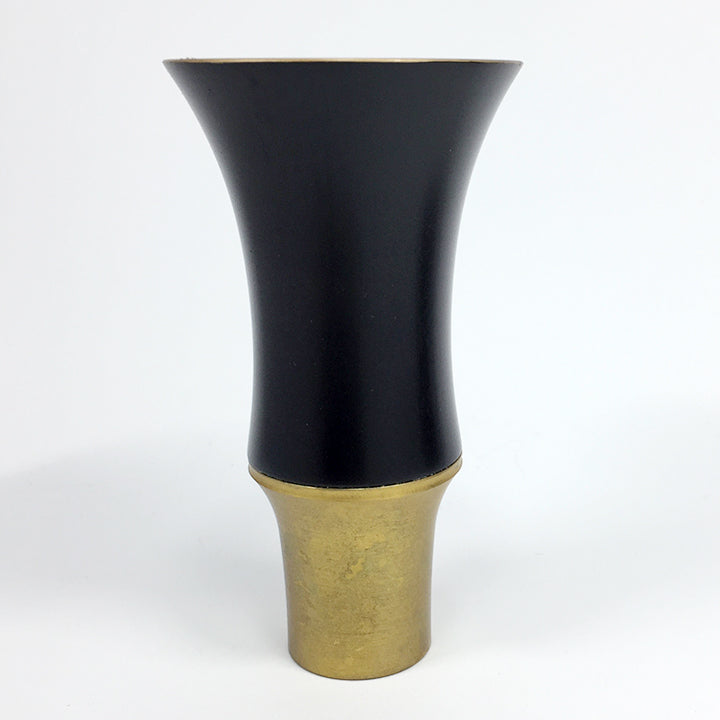 日本酒グラス | 高岡銅器 山中漆器 ぐい呑み | BAMBOO 黒漆 (TALL)MELLOW GOLD/MISTY SILVER | 喜泉