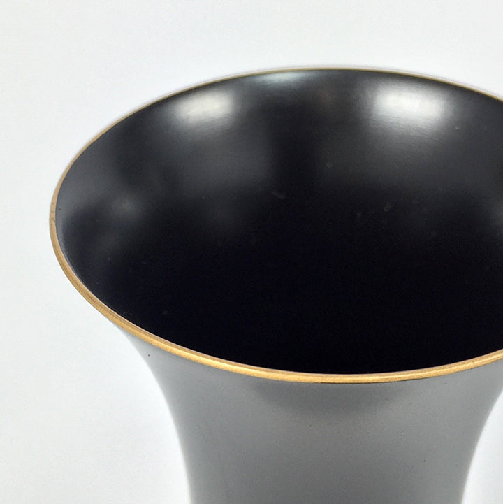 日本酒グラス | 高岡銅器 山中漆器 ぐい呑み | BAMBOO 黒漆 (TALL)MELLOW GOLD/MISTY SILVER | 喜泉