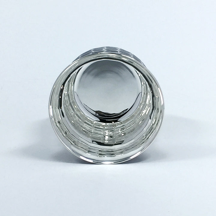 ぐい呑み | 純銀製 くびれ型 (小)| ござ目模様 |森銀器製作所