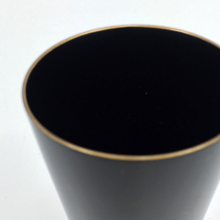 高岡銅器 山中漆器 ぐい呑み | HORN | 黒漆 × メロウゴールド | 喜泉