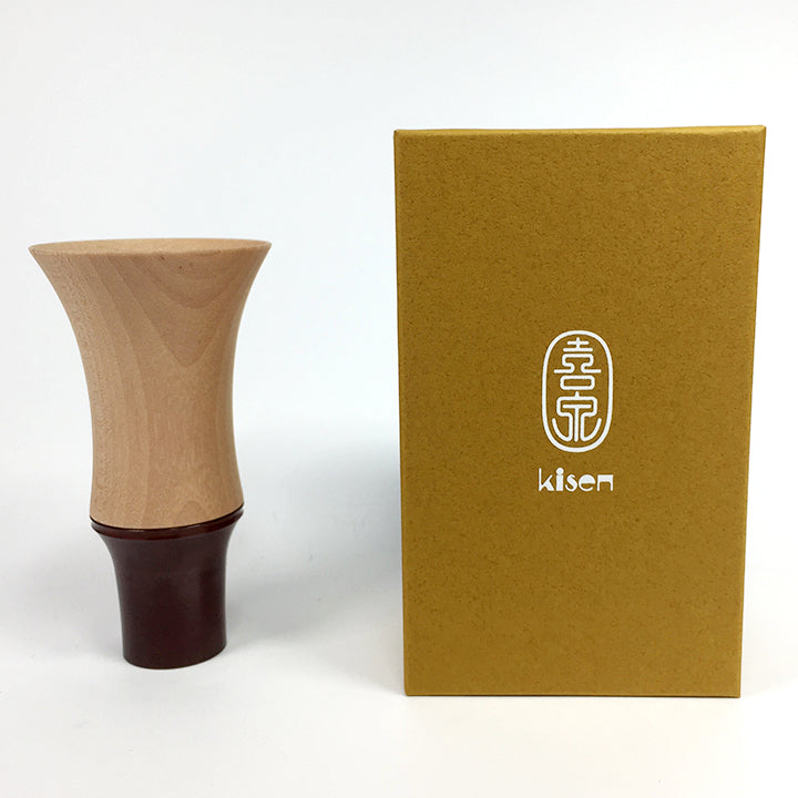 日本酒グラス | 高岡銅器 山中漆器 ぐい呑み | BAMBOO (TALL)BENGARA RED/TURQUISE BLUE | 喜泉