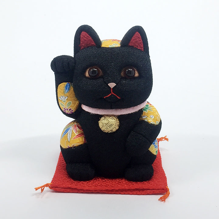 招き猫 | 江戸木目込み 招き猫 風水(小) | 黒 | 柿沼人形