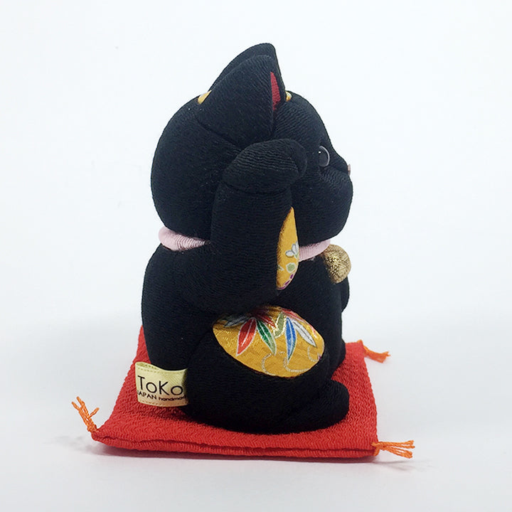 招き猫 | 江戸木目込み 招き猫 風水(小) | 黒 | 柿沼人形