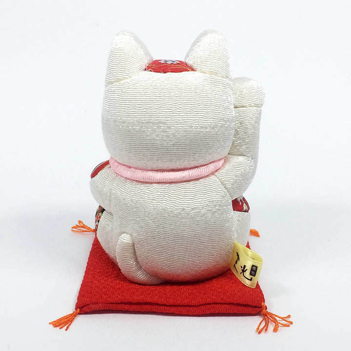招き猫 | 江戸木目込み 招き猫 風水(小) | 白 | 柿沼人形
