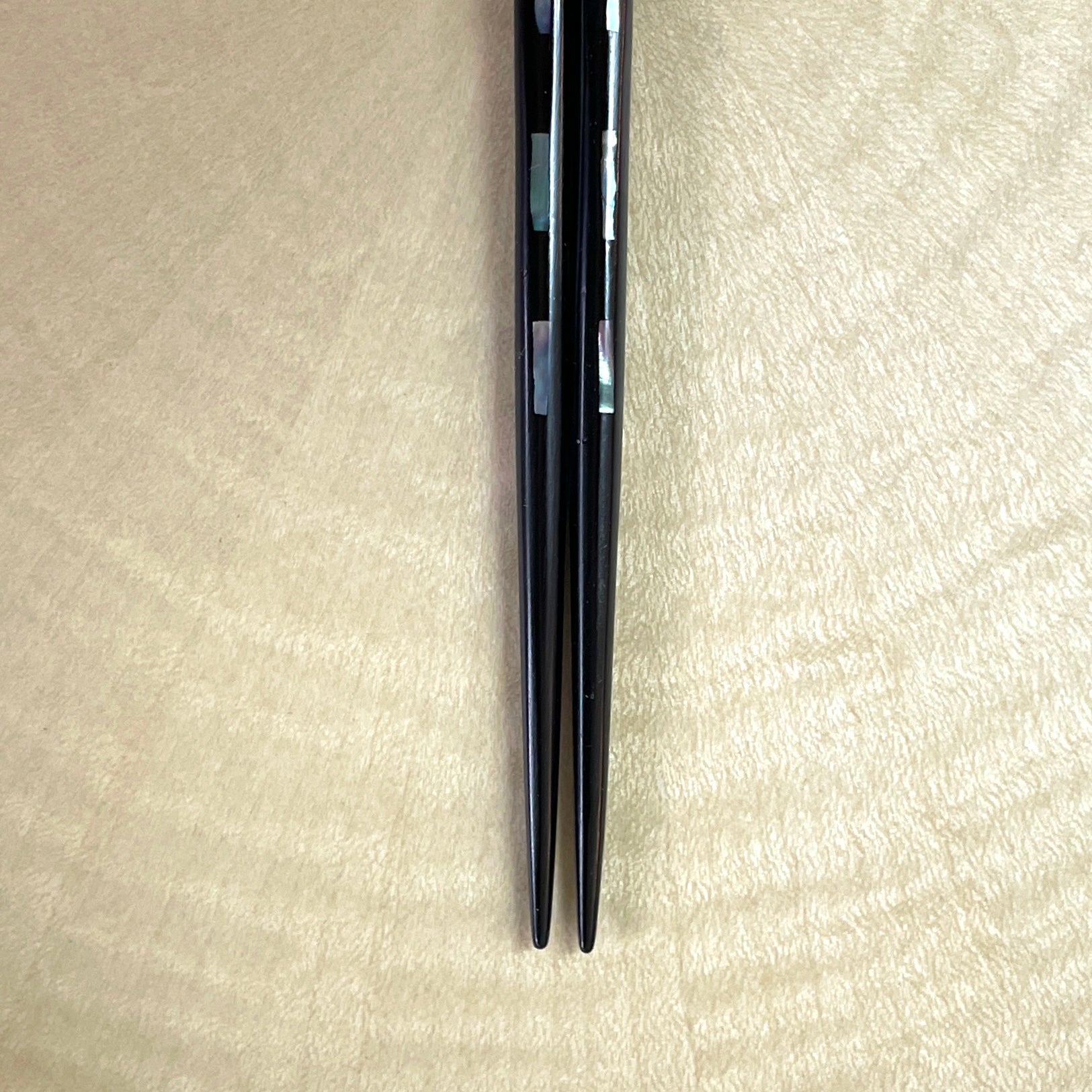 若狭塗 箸 | 貝きりこ 桐箱入り | 黒 23.5㎝ | マツ勘