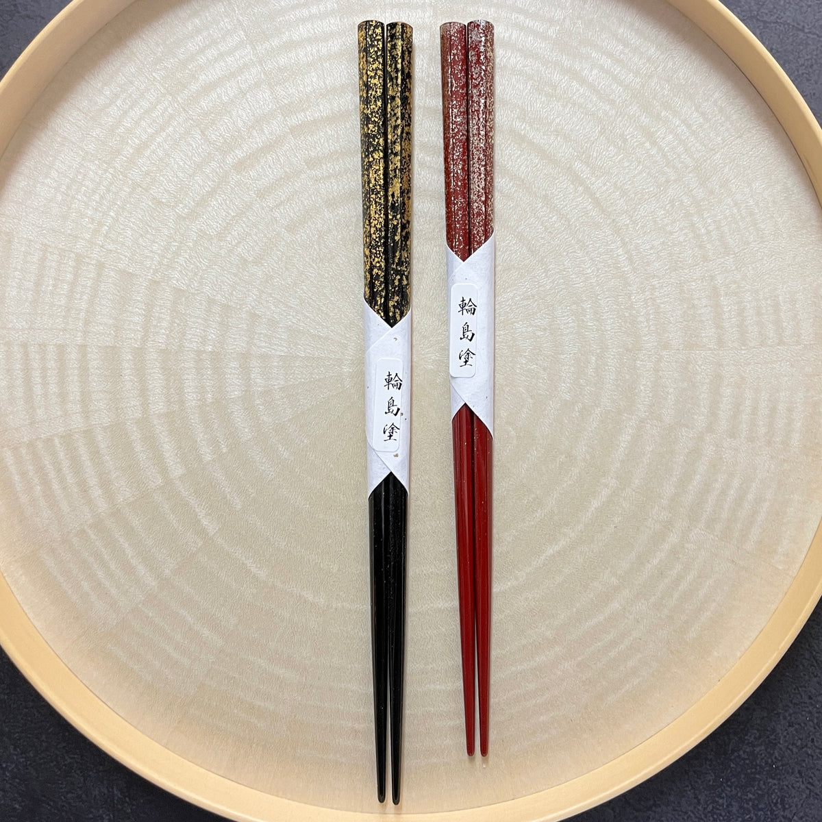 輪島塗 | 夫婦箸 五角 梨地 | 大藤漆器店