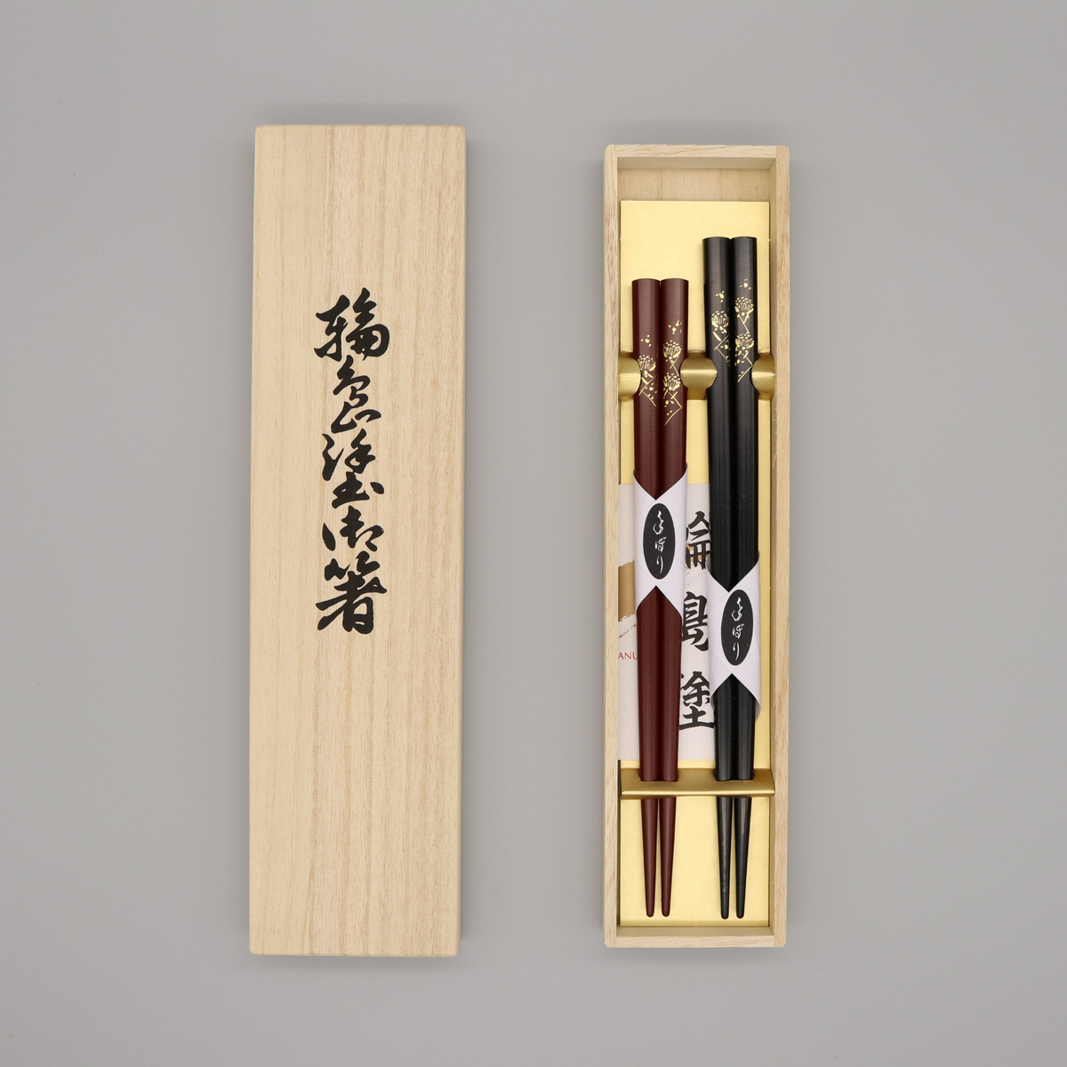 輪島塗 | 夫婦箸 梅沈金 | 大藤漆器店