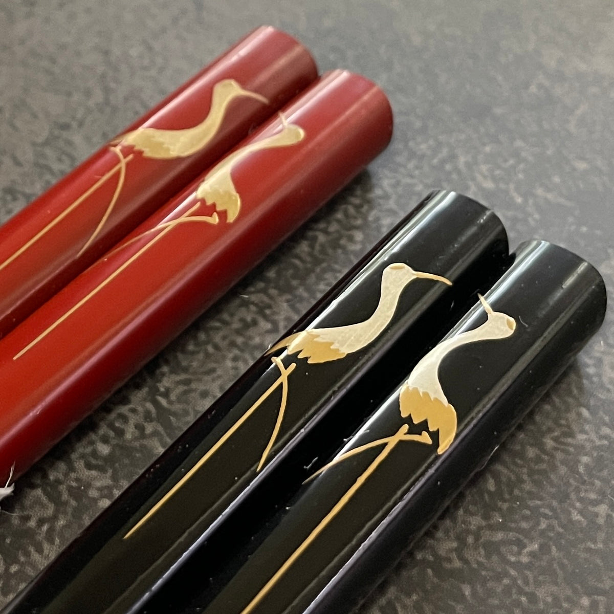 輪島塗 | 夫婦箸 向鶴蒔絵 | 大藤漆器店