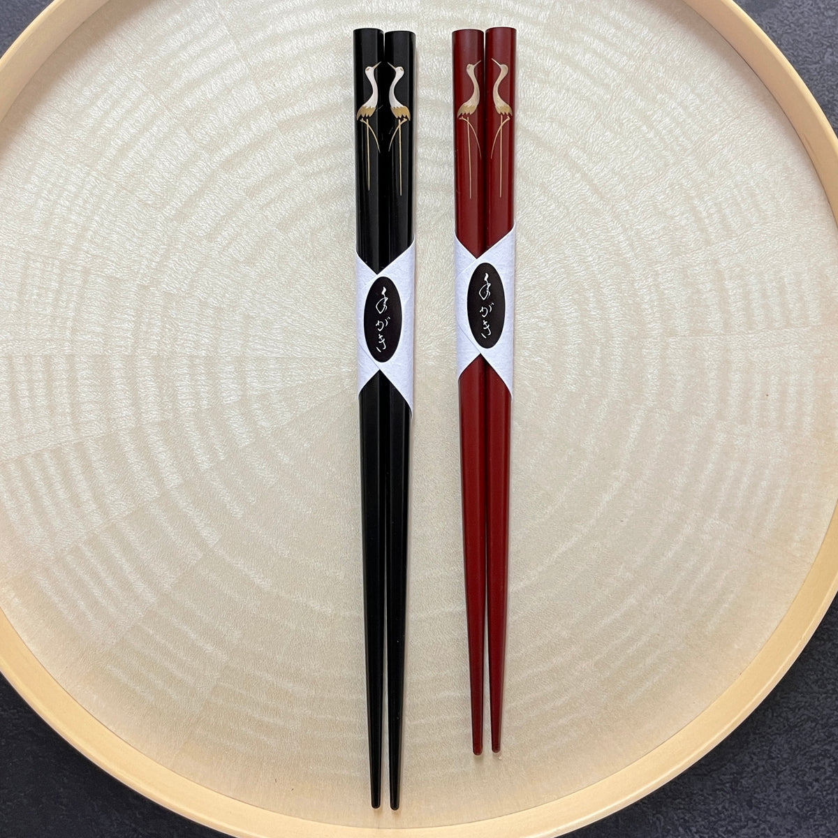 輪島塗 | 夫婦箸 向鶴蒔絵 | 大藤漆器店