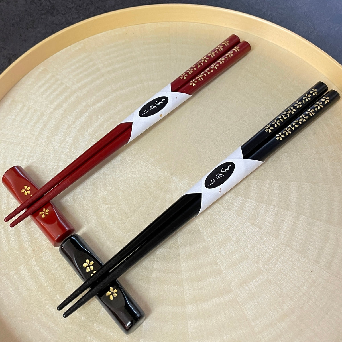 輪島塗 | 夫婦箸 箸置付 桜沈金 | 大藤漆器店
