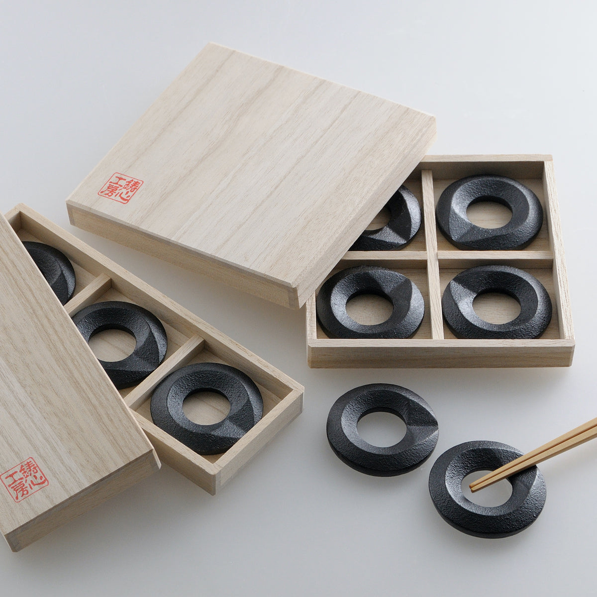 山形鋳物 箸置き | 箸置き 丸 | 3個セット | 鋳心ノ工房