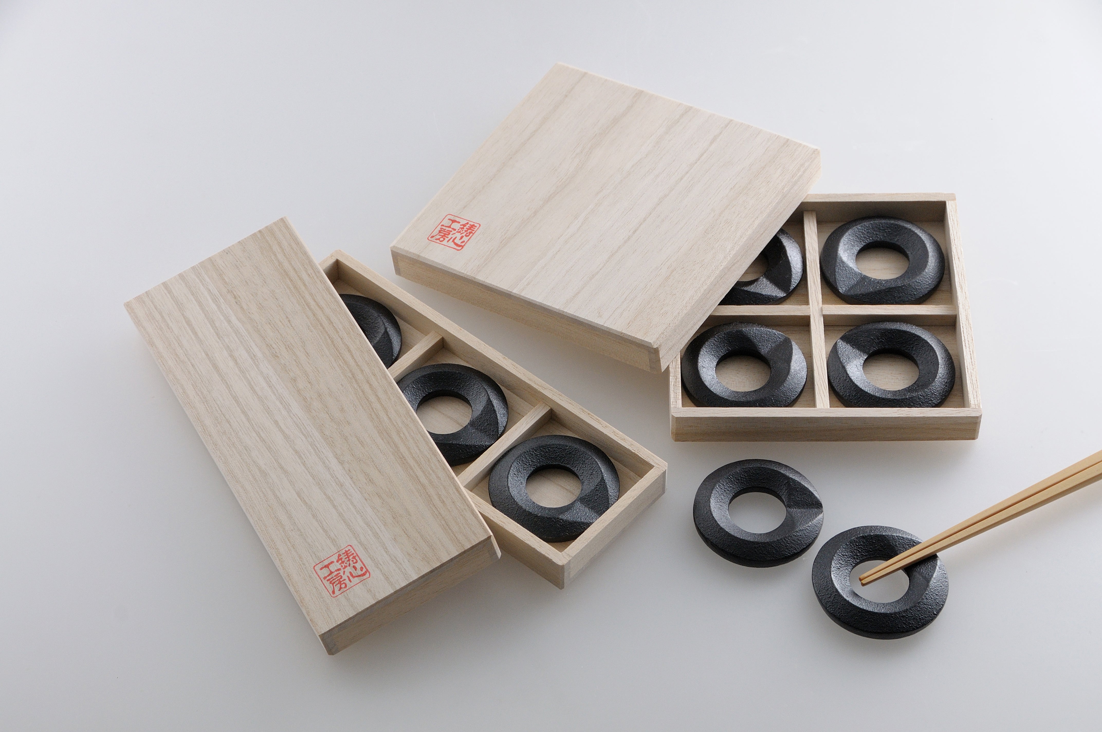 山形鋳物 箸置き | 箸置き 丸 | 4個セット | 鋳心ノ工房