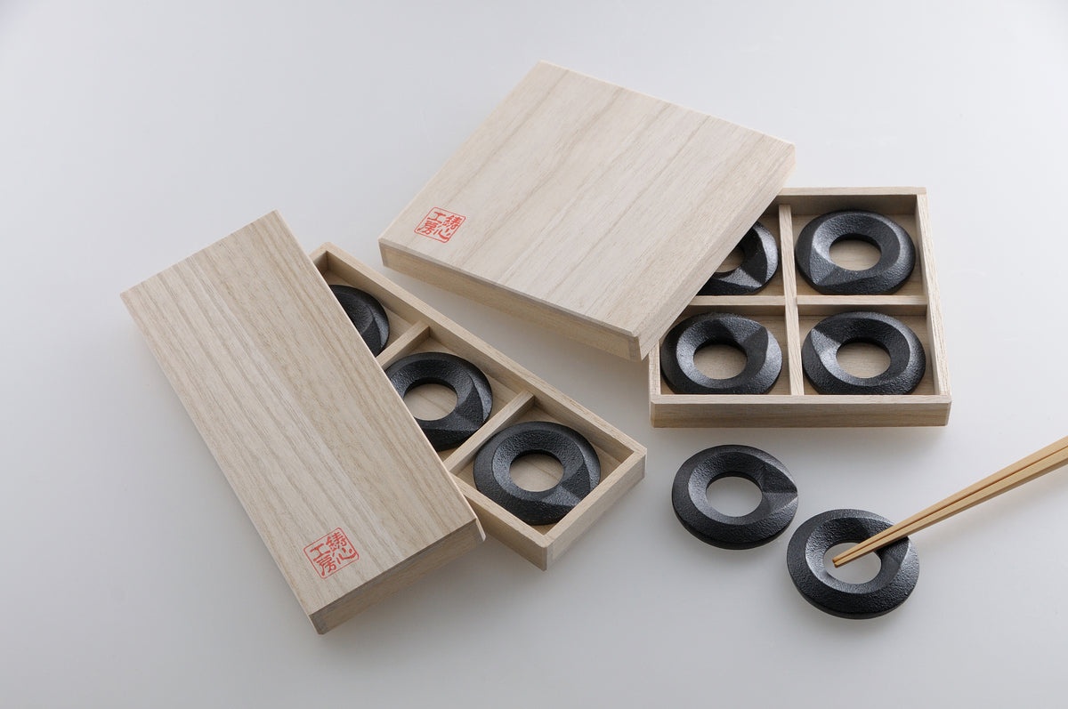 山形鋳物 箸置き | 箸置き 丸 | 4個セット | 鋳心ノ工房