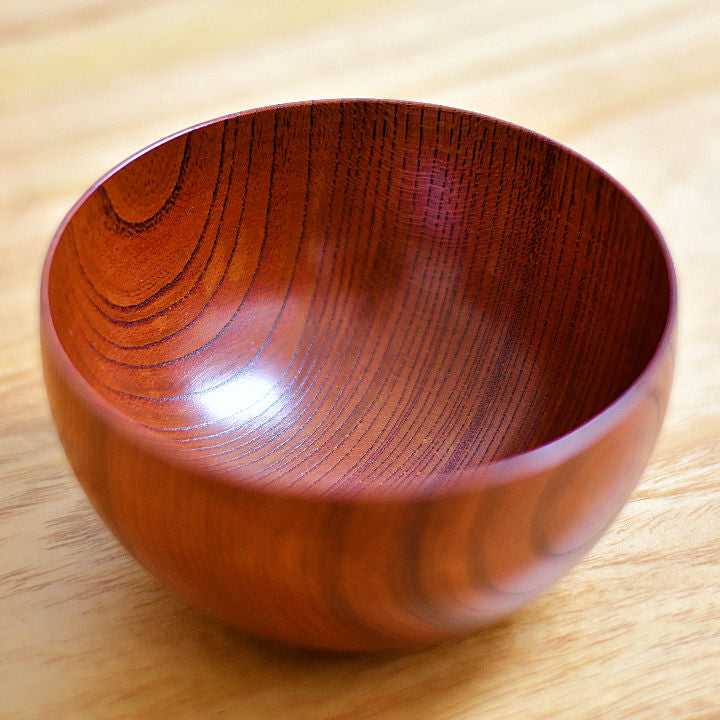 山中漆器 お椀 | しらさぎボウル 漆⾚ | 欅 | 白鷺木工