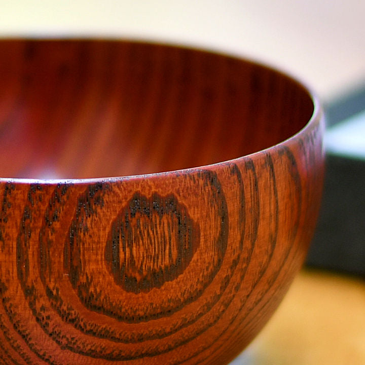 山中漆器 お椀 | しらさぎボウル 漆⾚ | 栗 | 白鷺木工