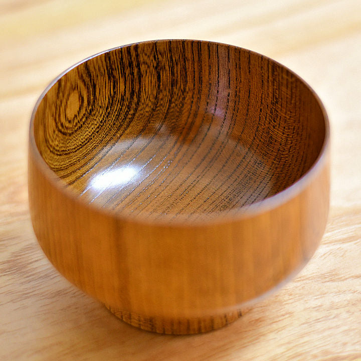 山中漆器 お椀 | サブロク椀 漆茶 | 布袋 | 白鷺木工