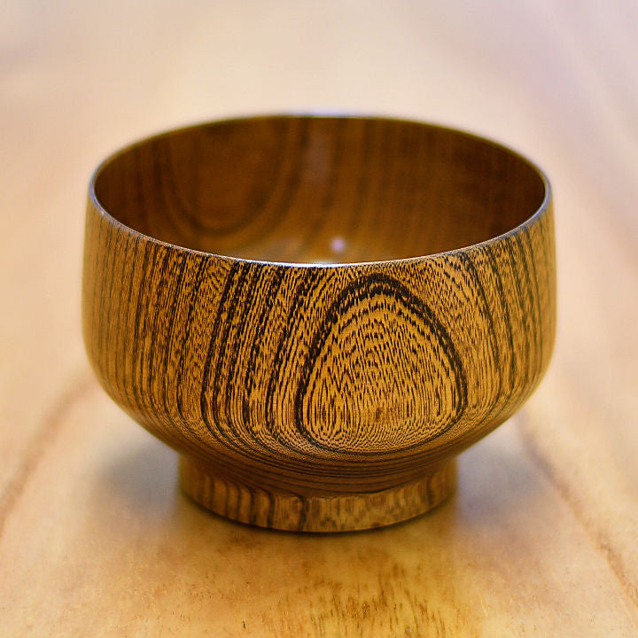 山中漆器 お椀 | サブロク椀 漆茶 | 布袋 | 白鷺木工