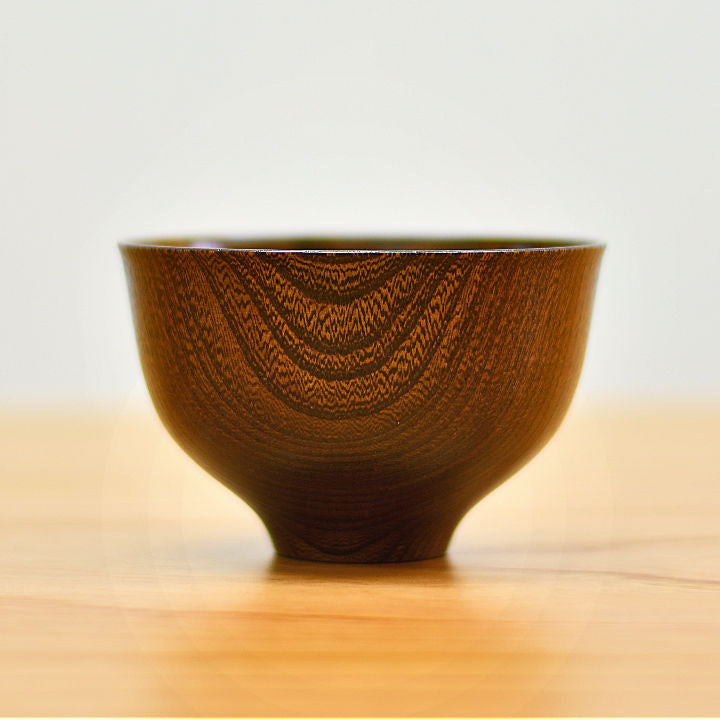 山中漆器 お椀 | サブロク椀 漆茶 | 百合 | 白鷺木工