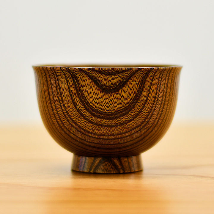 山中漆器 お椀 | サブロク椀 漆茶 | ⽻反 | 白鷺木工
