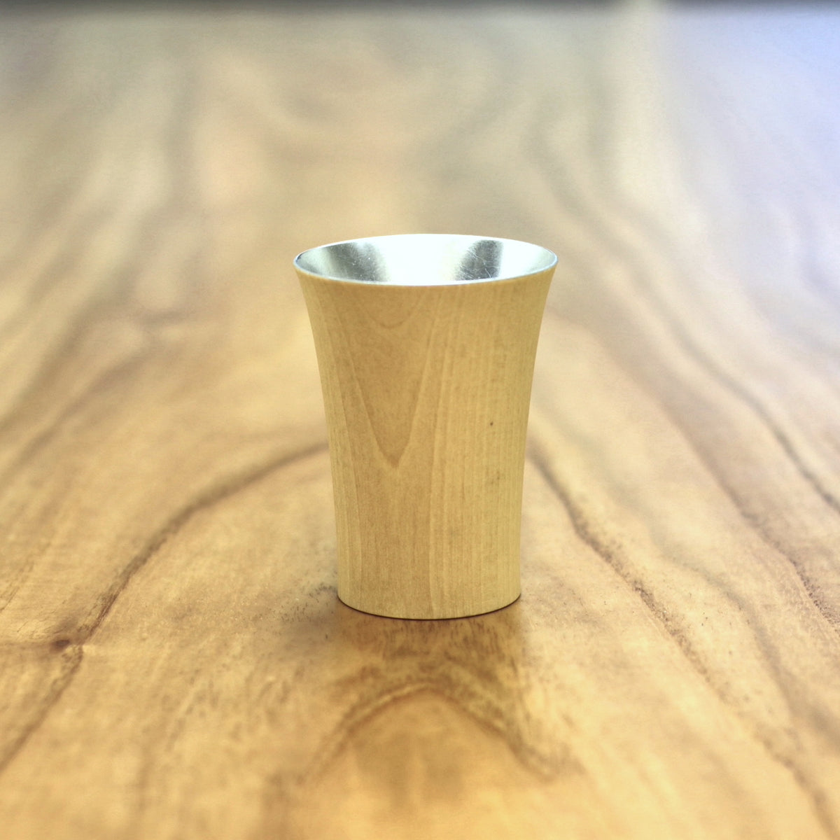 山中漆器 酒器 | 祝杯 ミズメ桜 ナチュラル | 銀 | 白鷺木工