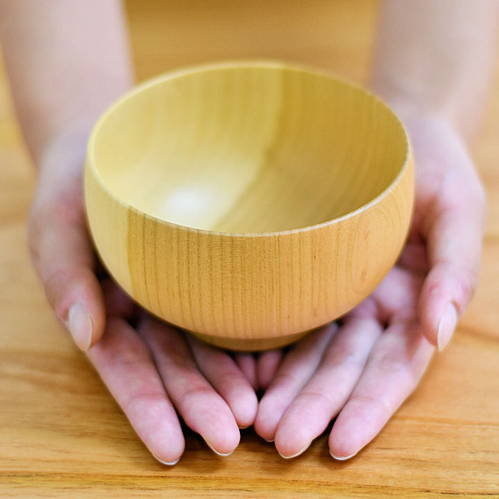 山中漆器 汁碗 | しらさぎ椀M ナチュラル | 桜 | 白鷺木工