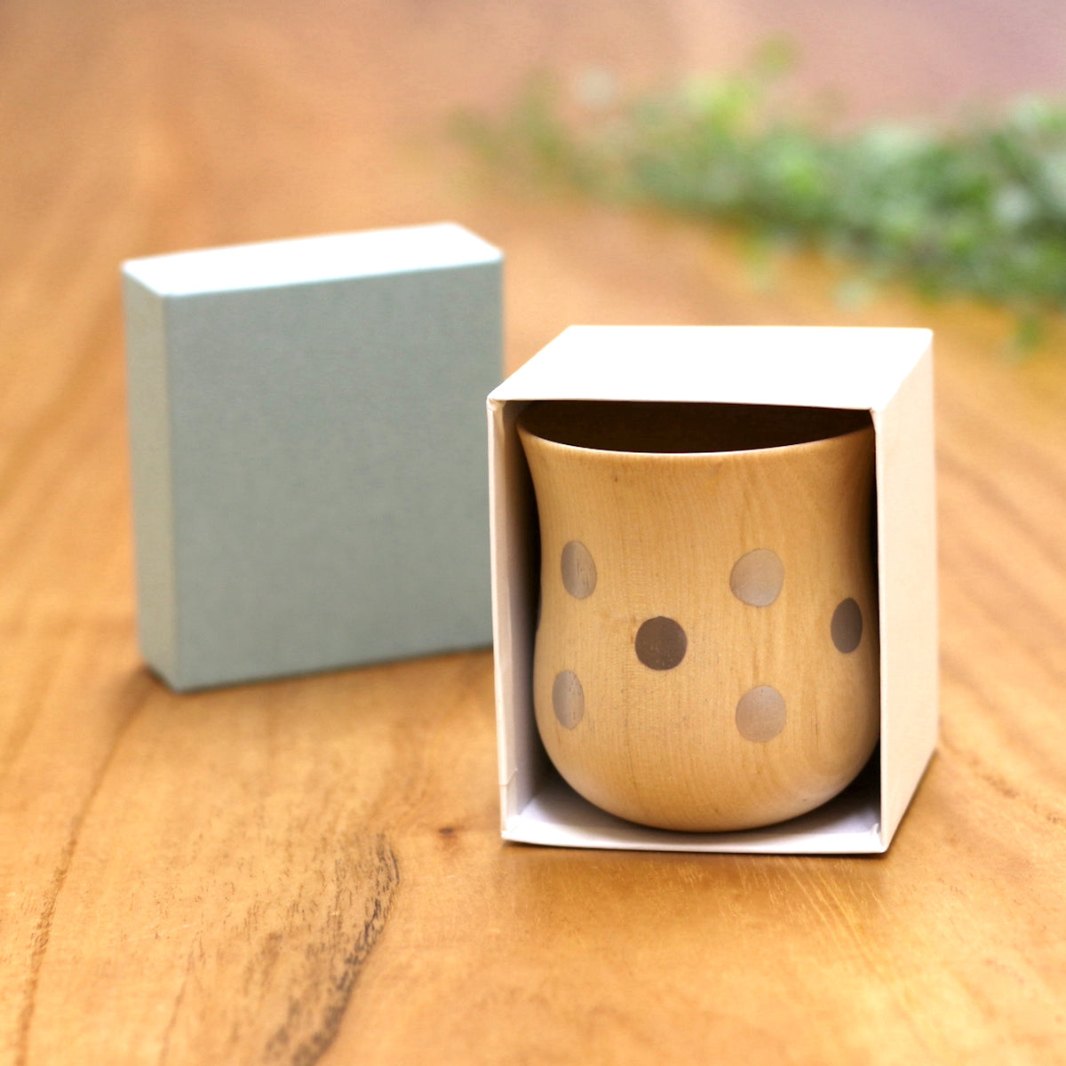 山中漆器 コップ | ⽔⽟カップ ミズメ桜 ナチュラル | 銀 | 白鷺木工