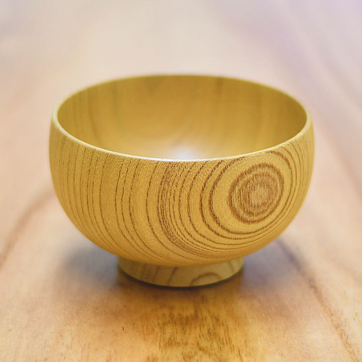 山中漆器 汁碗 | しらさぎ椀M ナチュラル | 欅 | 白鷺木工
