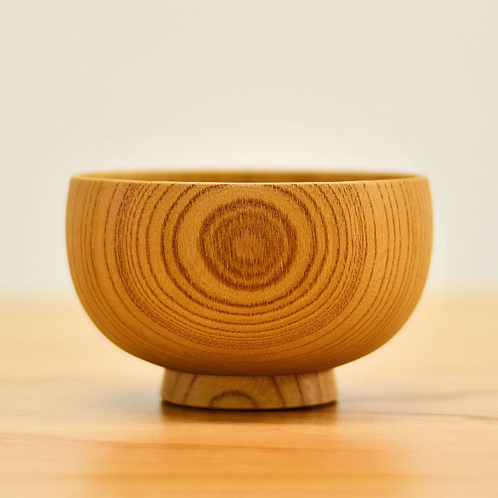 山中漆器 汁碗 | しらさぎ椀M ナチュラル | 欅 | 白鷺木工