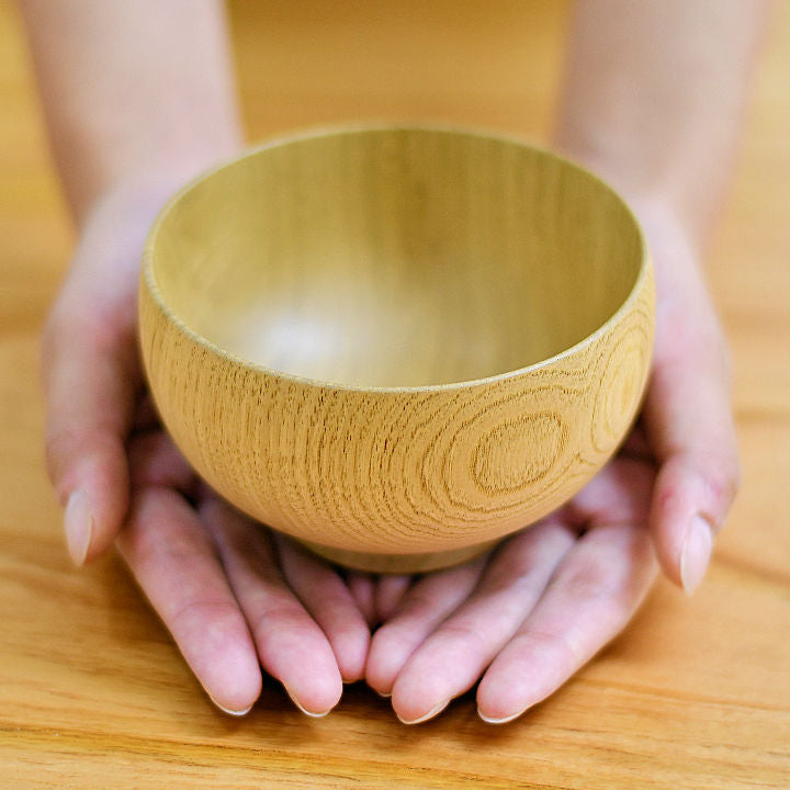 山中漆器 汁碗 | しらさぎ椀M ナチュラル | 栗 | 白鷺木工
