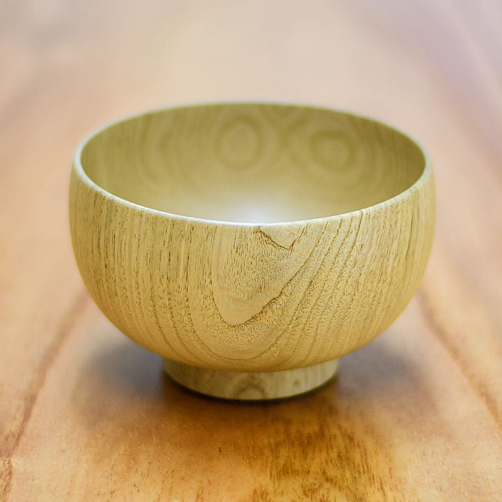 山中漆器 汁碗 | しらさぎ椀M ナチュラル | 栗 | 白鷺木工