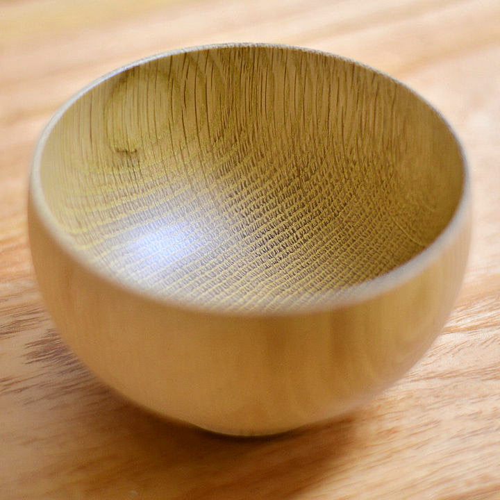 山中漆器 汁碗 | しらさぎ椀M ナチュラル | 楢 | 白鷺木工