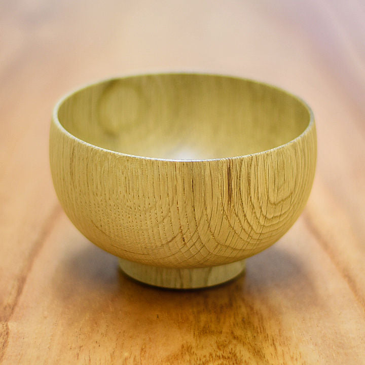 山中漆器 汁碗 | しらさぎ椀M ナチュラル | 楢 | 白鷺木工
