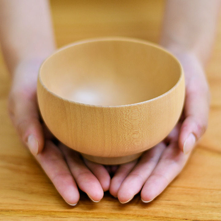 山中漆器 汁碗 | しらさぎ椀M ナチュラル | 楓 | 白鷺木工
