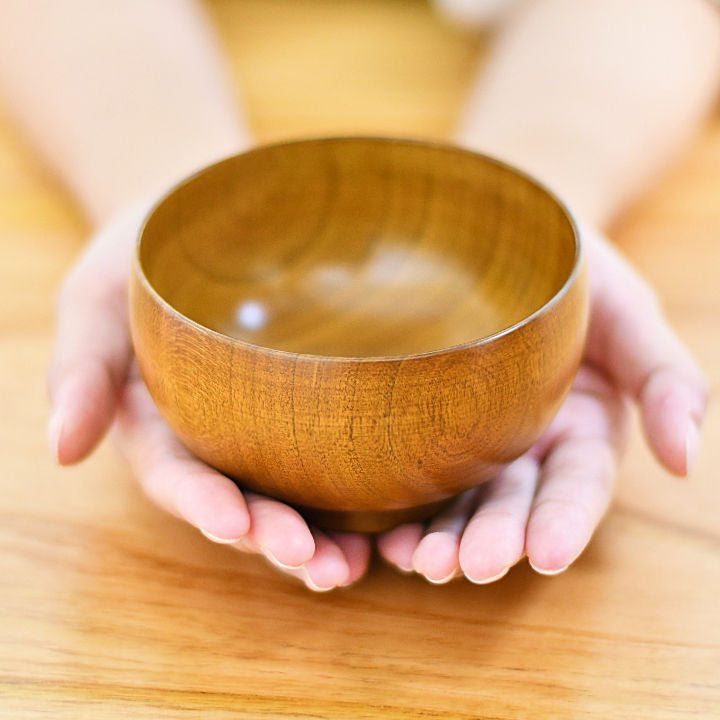 山中漆器 お椀 | しらさぎ椀M 漆茶 | 桜 | 白鷺木工