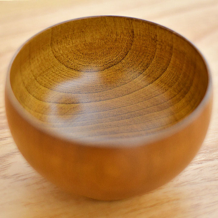 山中漆器 お椀 | しらさぎ椀M 漆茶 | 桜 | 白鷺木工