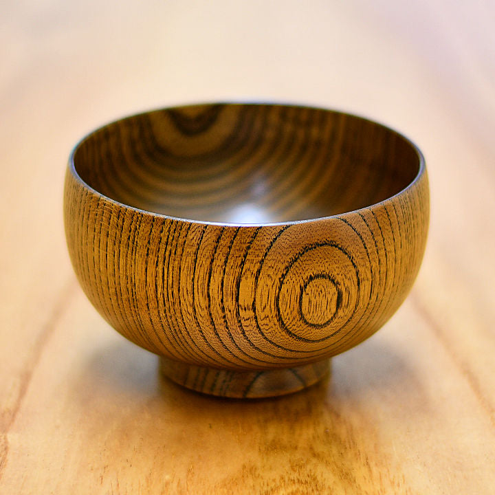 山中漆器 お椀 | しらさぎ椀M 漆茶 | 欅 | 白鷺木工