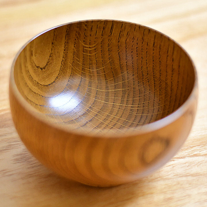 山中漆器 お椀 | しらさぎ椀M 漆茶 | 楢 | 白鷺木工