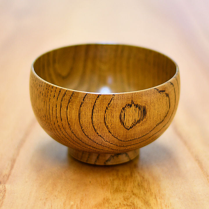 山中漆器 お椀 | しらさぎ椀M 漆茶 | 楢 | 白鷺木工