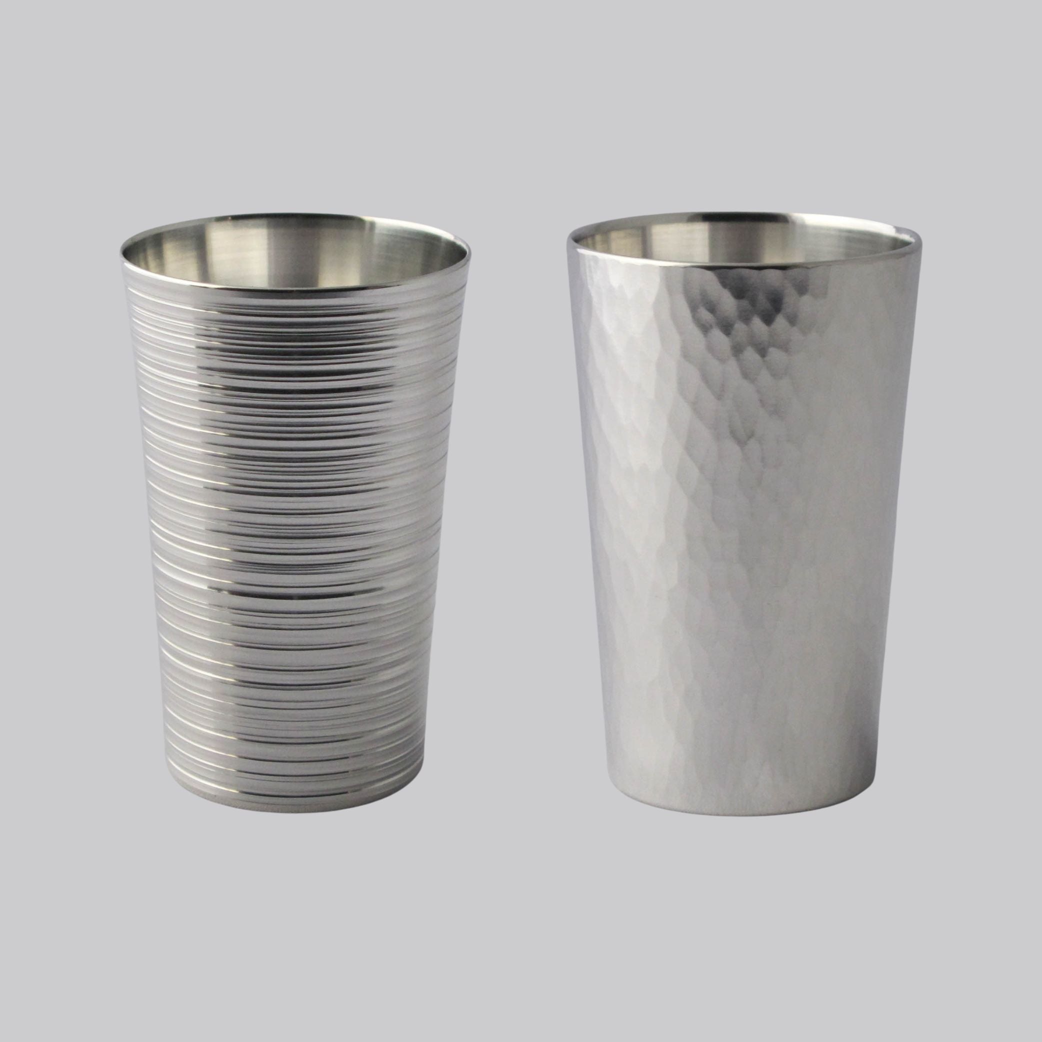 錫器 タンブラー | 3オンス | ペア 千筋 みぞれ | 錫光