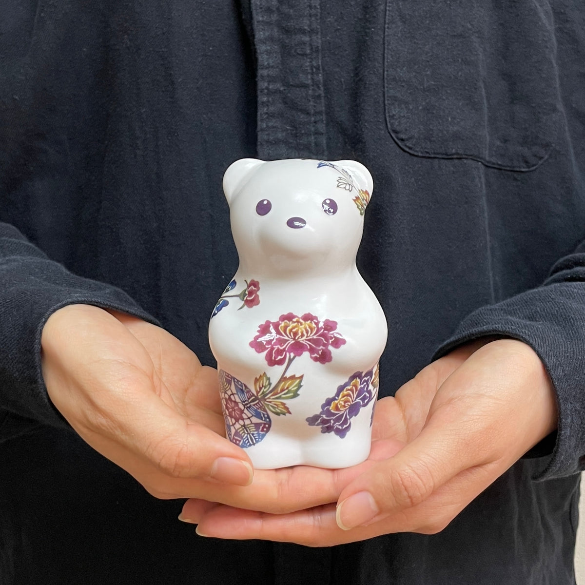 有田焼 置物 | momoco bear | 琉球びんがた | ぼたん