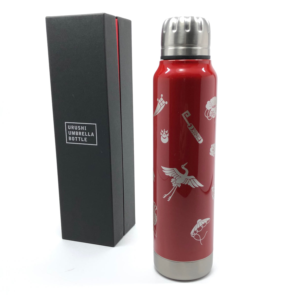 越前塗り マグボトル | URUSHI umbrella bottle(うるしアンブレラボトル) | 宝尽くし | 朱 | 土直漆器