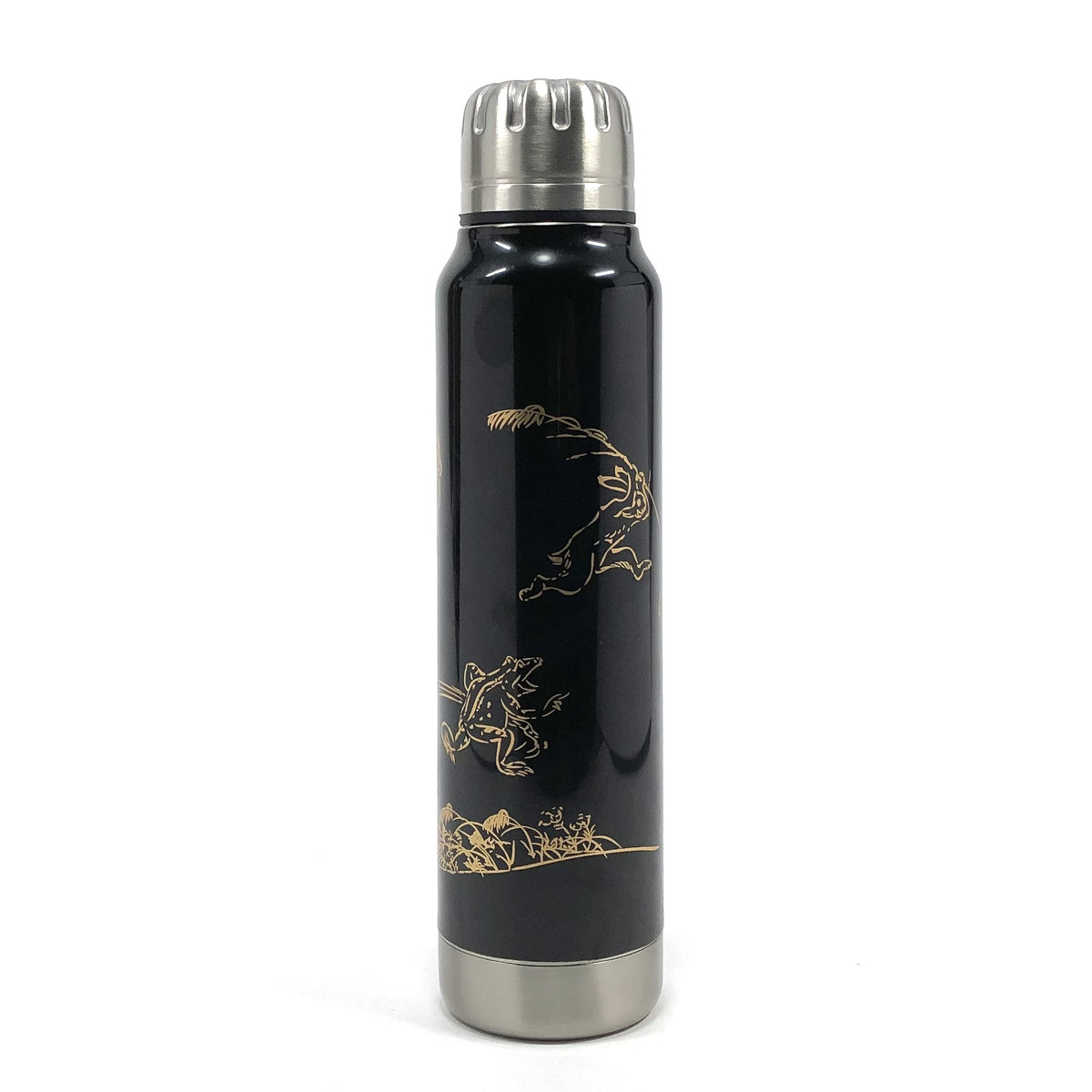 越前塗り マグボトル | URUSHI umbrella bottle(うるしアンブレラボトル) | 鳥獣戯画 | 黒 | 土直漆器