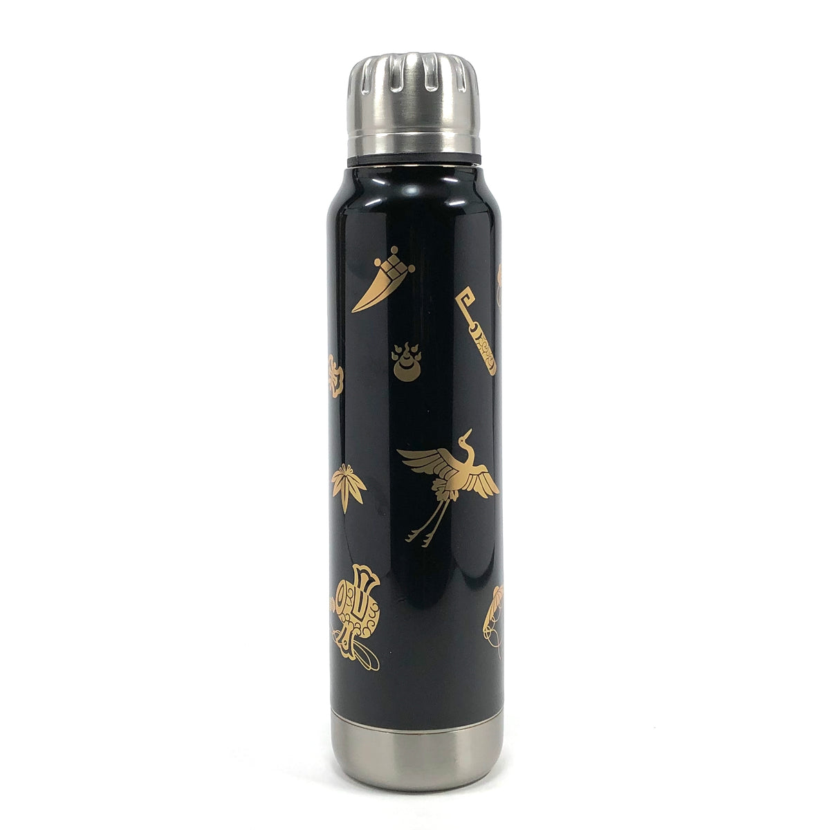 越前塗り マグボトル | URUSHI umbrella bottle(うるしアンブレラボトル) | 宝尽くし | 黒 | 土直漆器