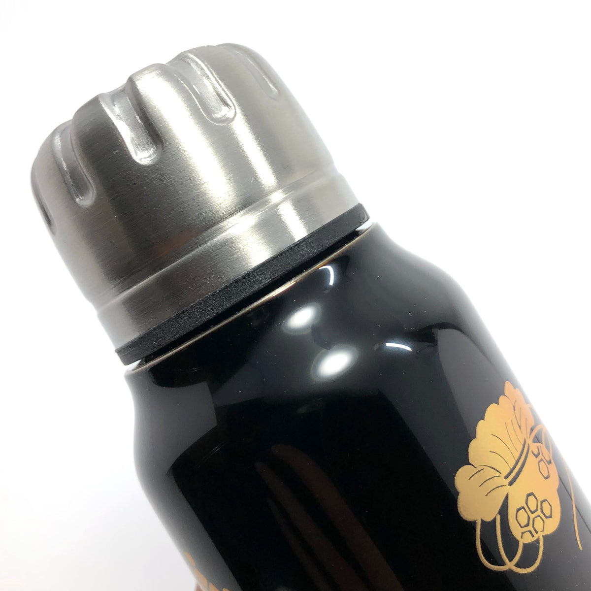 越前塗り マグボトル | URUSHI umbrella bottle(うるしアンブレラボトル) | 宝尽くし | 黒 | 土直漆器