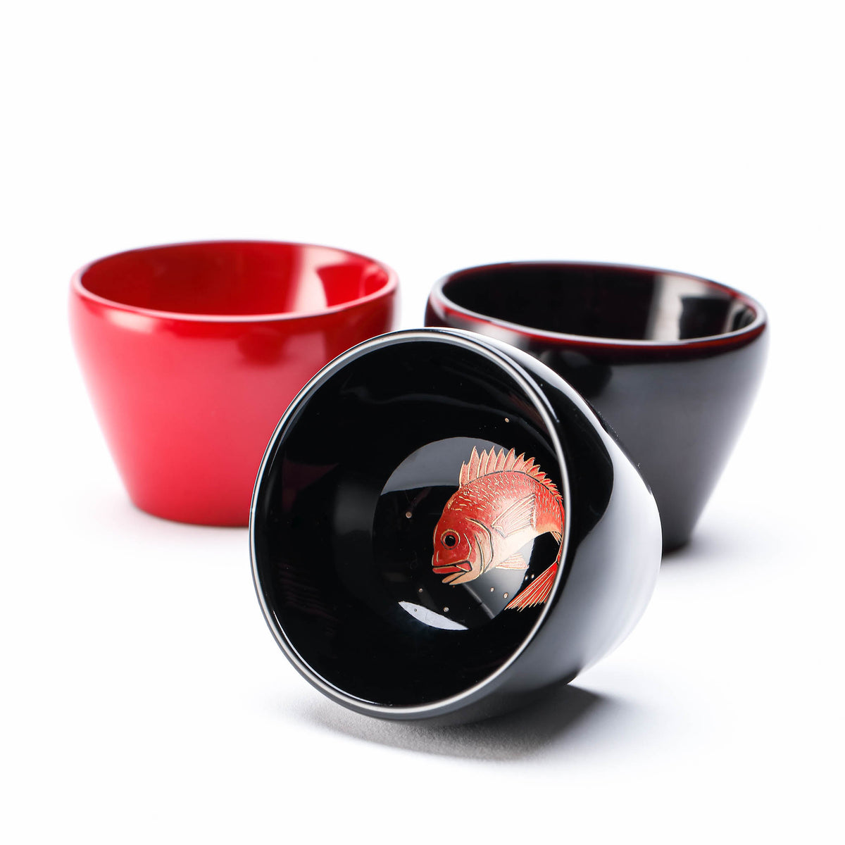 輪島塗 ぐい呑み | 魚泳ぐ | 鯛 | 田谷漆器店