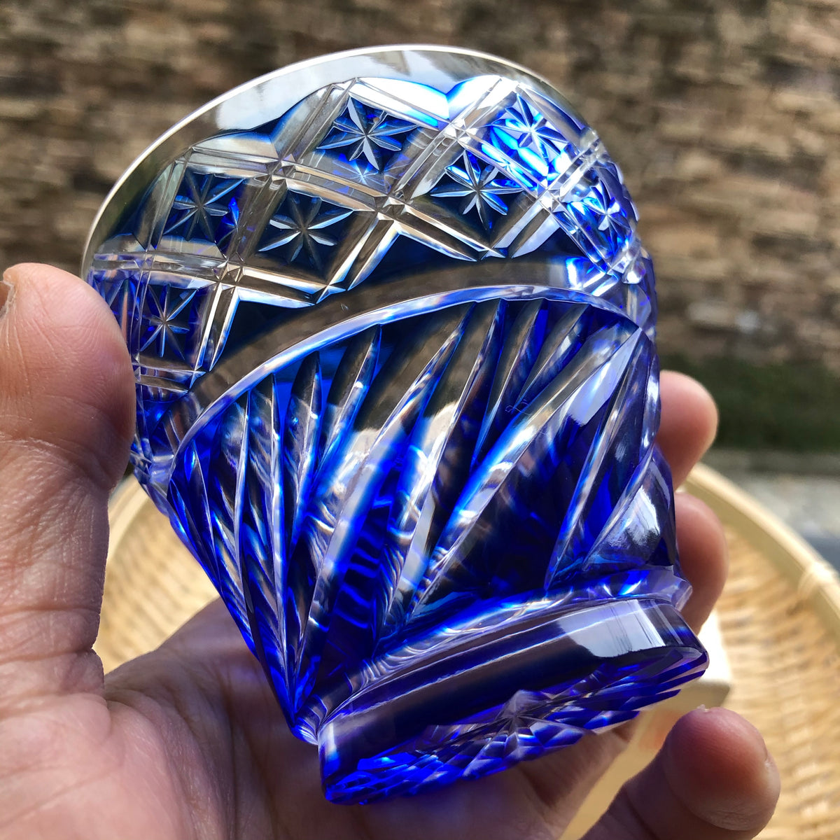 薩摩切子 クリスタルグラス | フリーカップ | 瑠璃 | 薩摩びーどろ工芸
