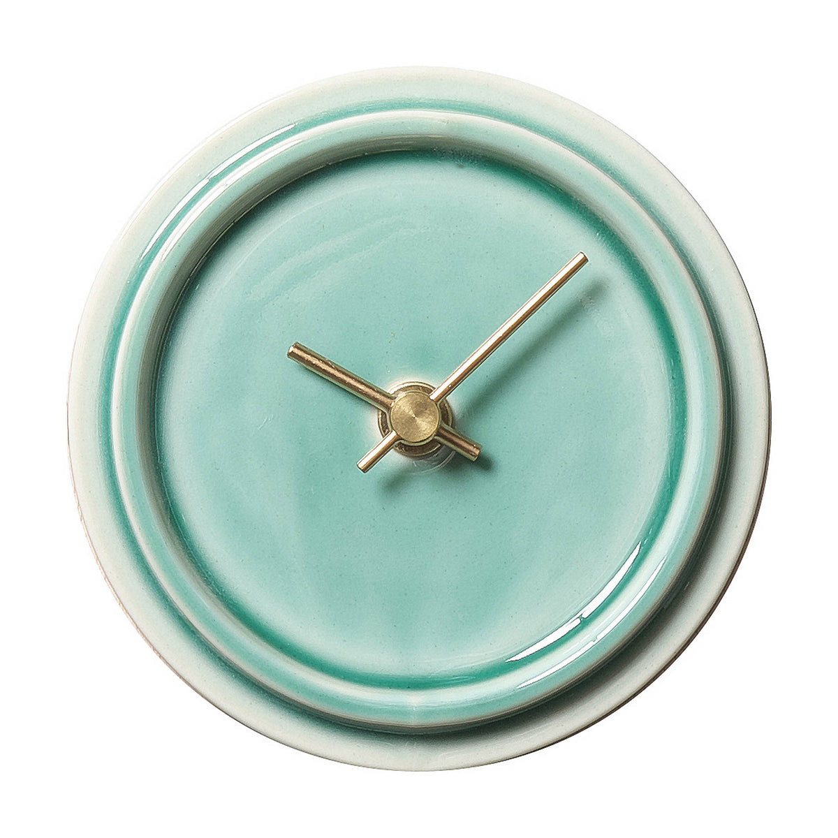 美濃焼 時計 | 2WAY TILE WOOD CLOCK | ペールグリーン WP-13 | SUGY